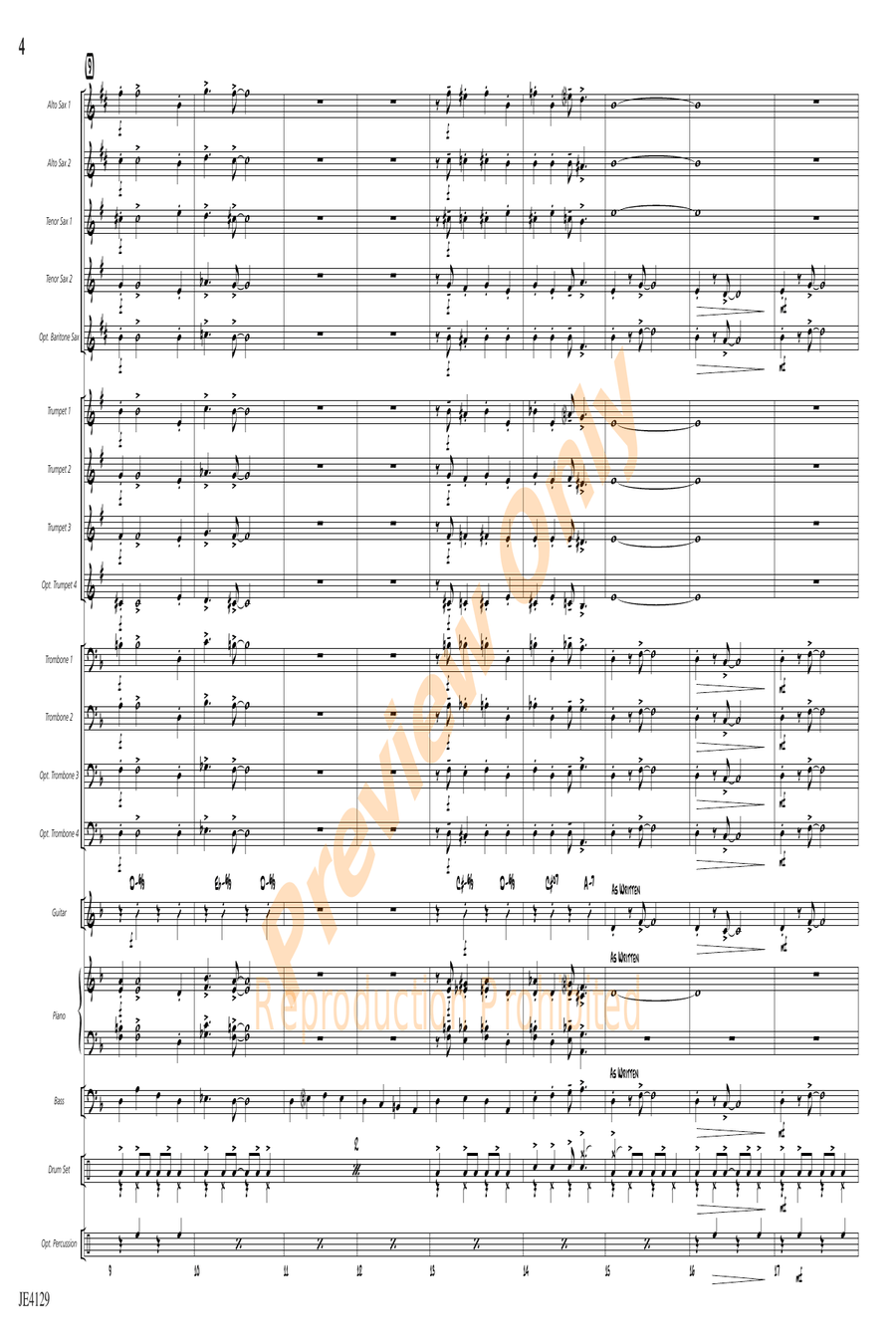 Scat Cat Scat Cat Jazz Ensemble scores gallery preview page 4