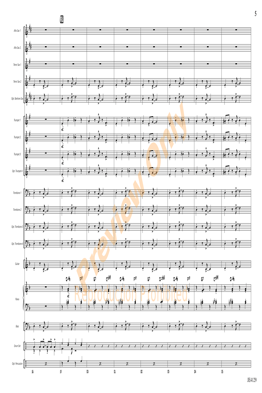 Scat Cat Scat Cat Jazz Ensemble scores gallery preview page 5