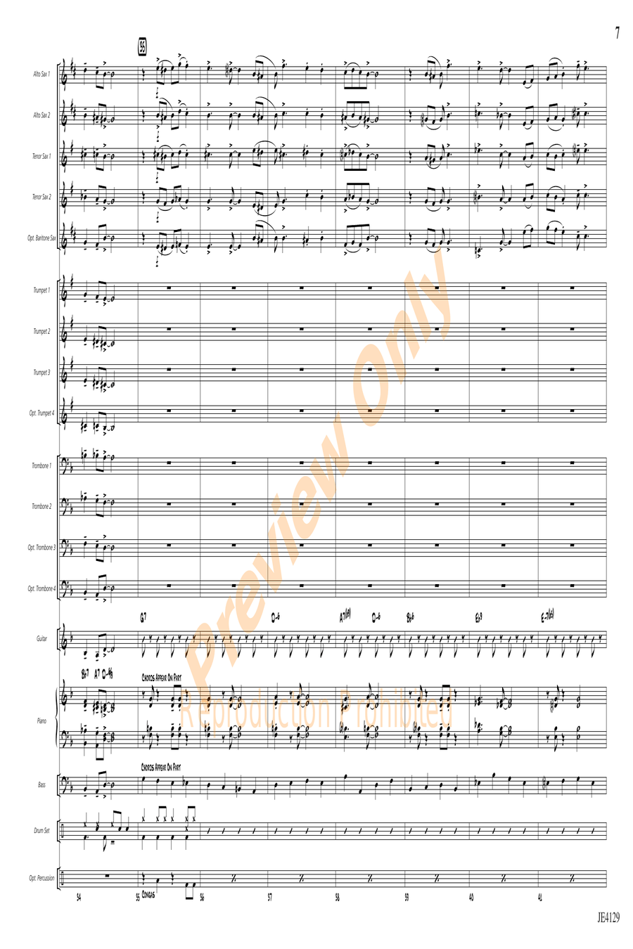 Scat Cat Scat Cat Jazz Ensemble scores gallery preview page 7