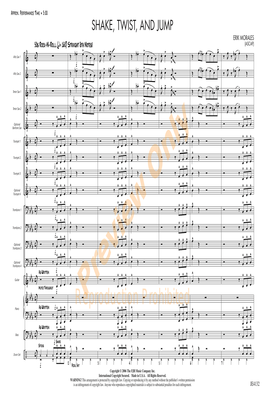 Shake, Twist, and Jump Shake, Twist, and Jump Jazz Ensemble scores gallery preview page 3