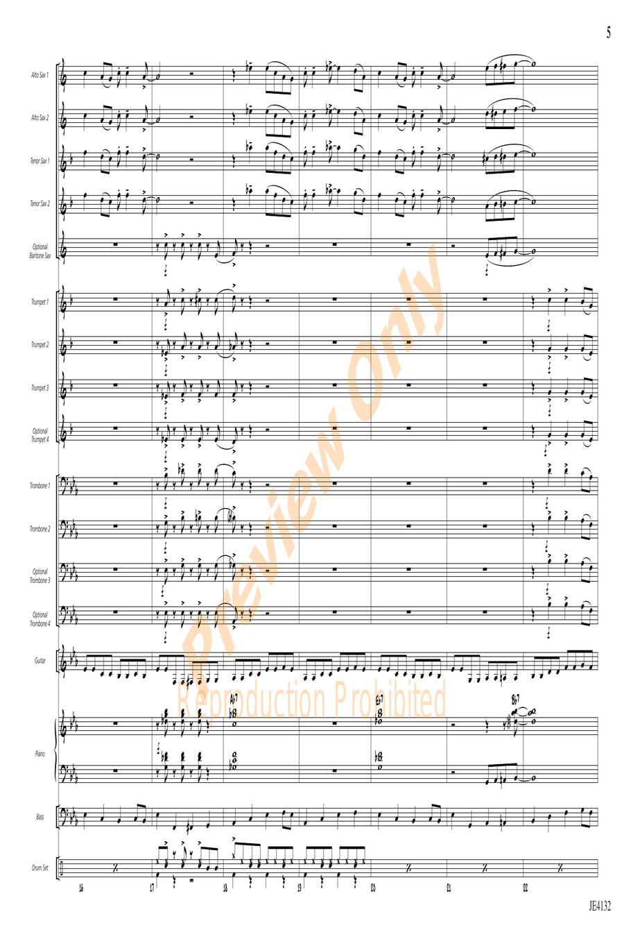 Shake, Twist, and Jump Shake, Twist, and Jump Jazz Ensemble scores gallery preview page 5