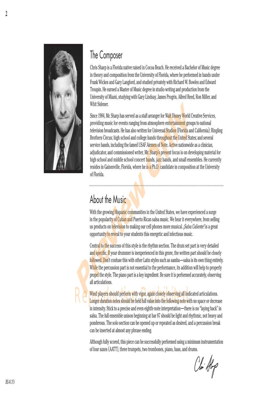 Salsa Caliente! Salsa Caliente! Jazz Ensemble scores gallery preview page 2