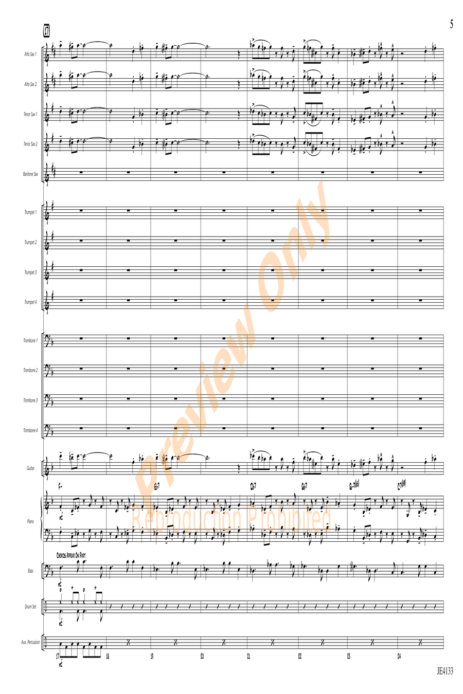 Salsa Caliente! Salsa Caliente! Jazz Ensemble scores gallery preview page 5