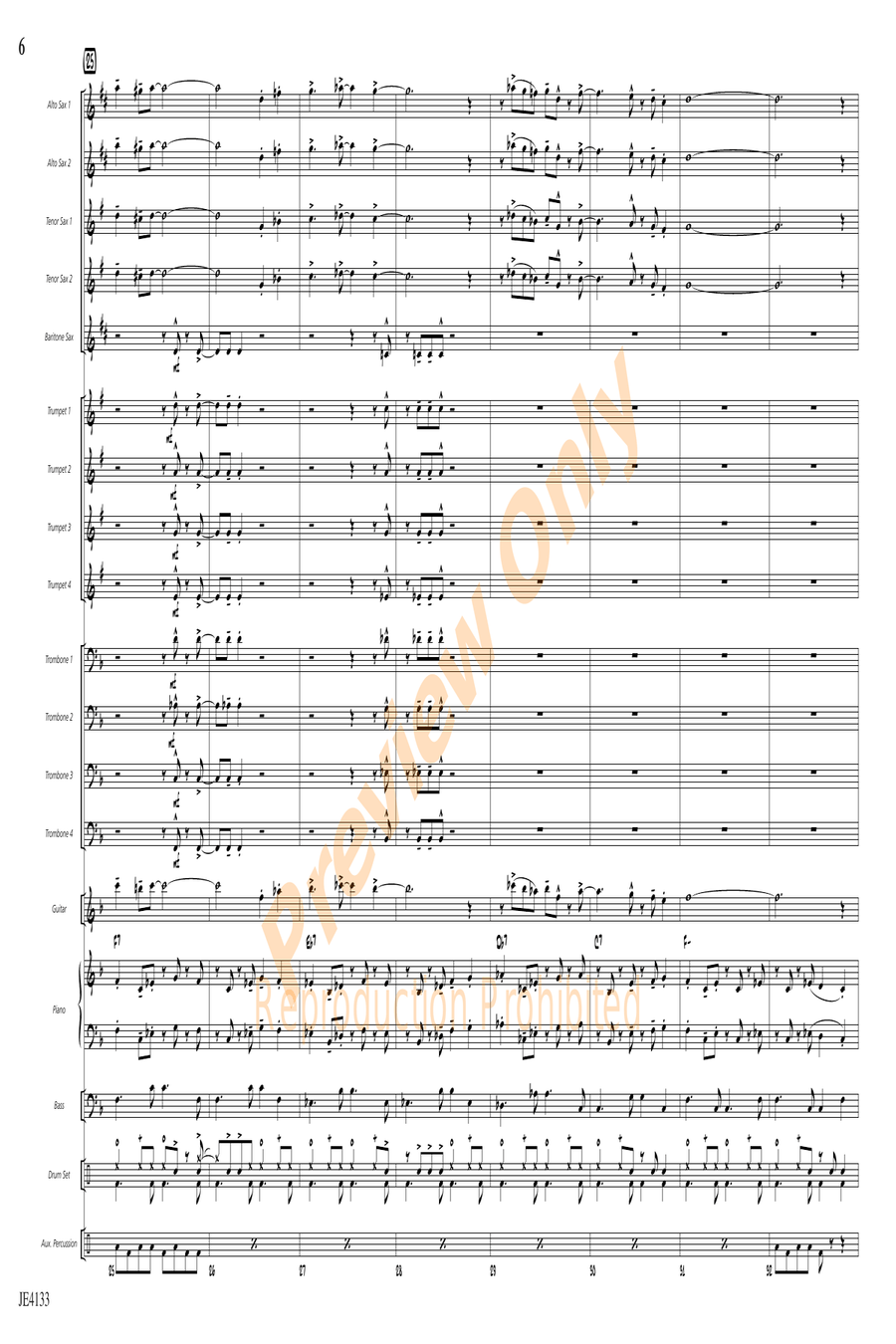 Salsa Caliente! Salsa Caliente! Jazz Ensemble scores gallery preview page 6