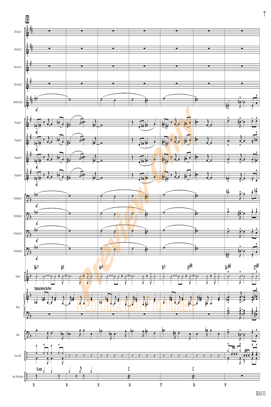Salsa Caliente! Salsa Caliente! Jazz Ensemble scores gallery preview page 7