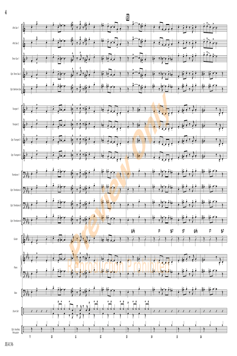 Check Your Swing Check Your Swing Jazz Ensemble scores gallery preview page 4