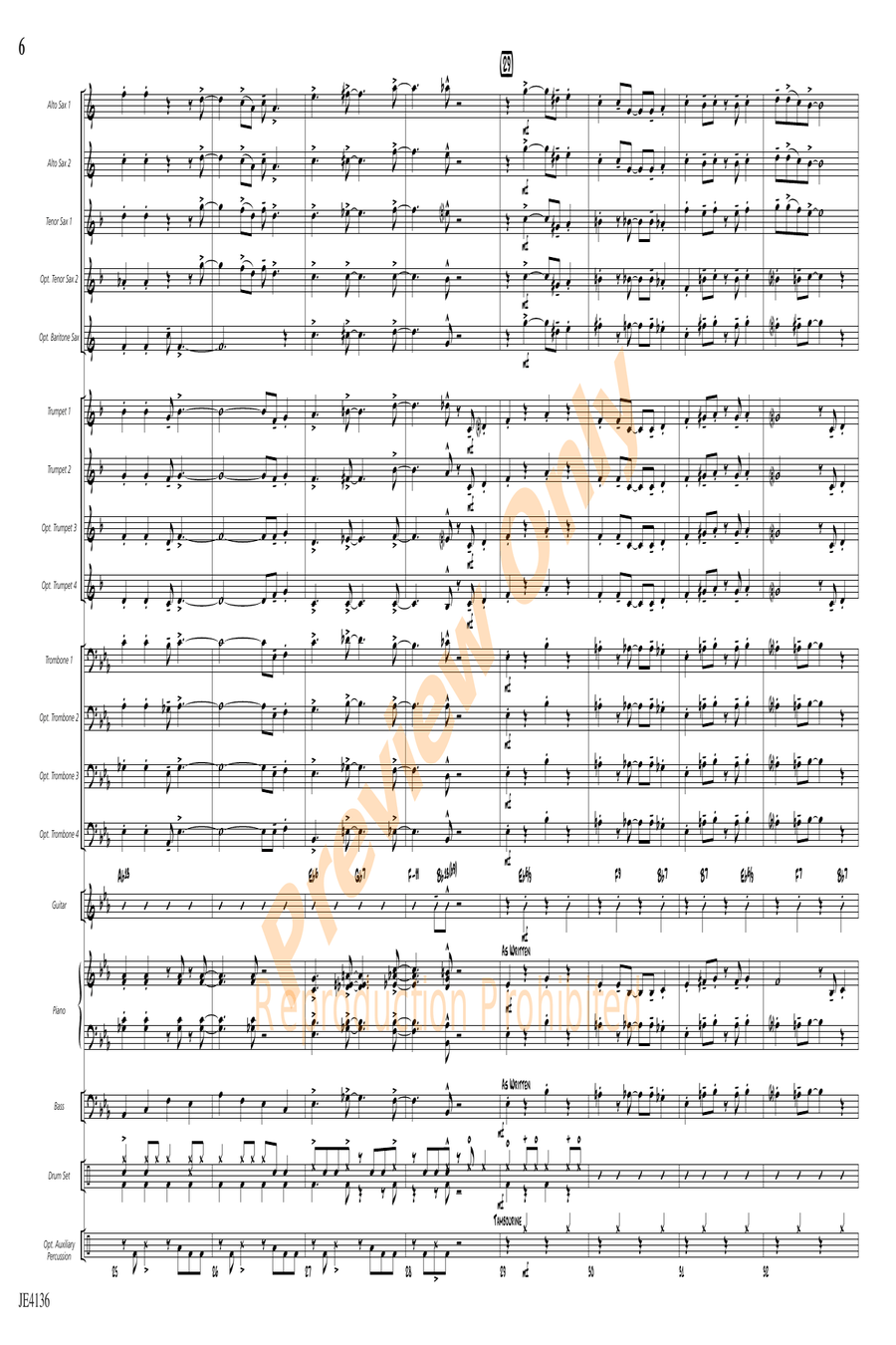 Check Your Swing Check Your Swing Jazz Ensemble scores gallery preview page 6