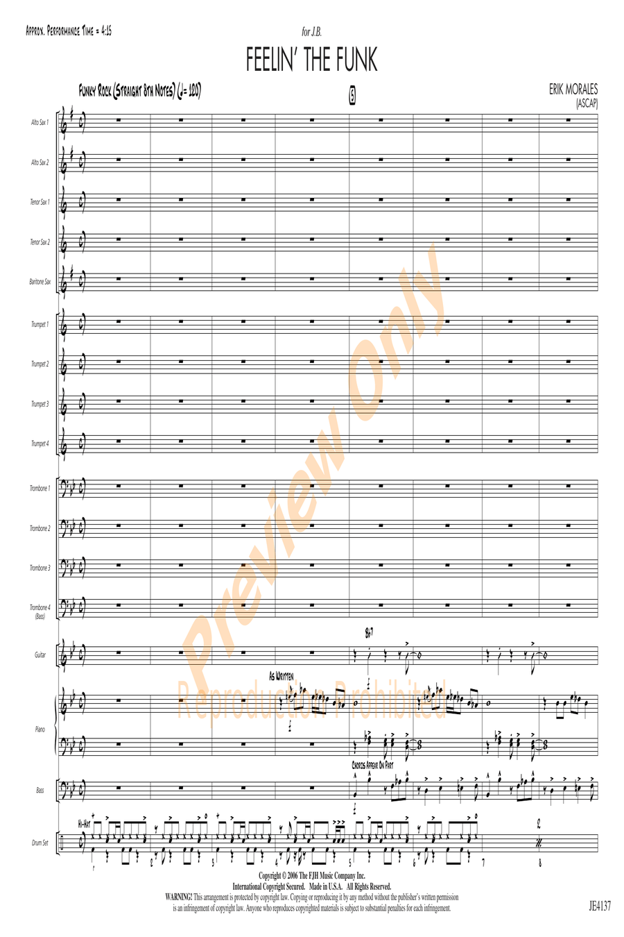 Feelin' the Funk Feelin' the Funk Jazz Ensemble scores gallery preview page 3