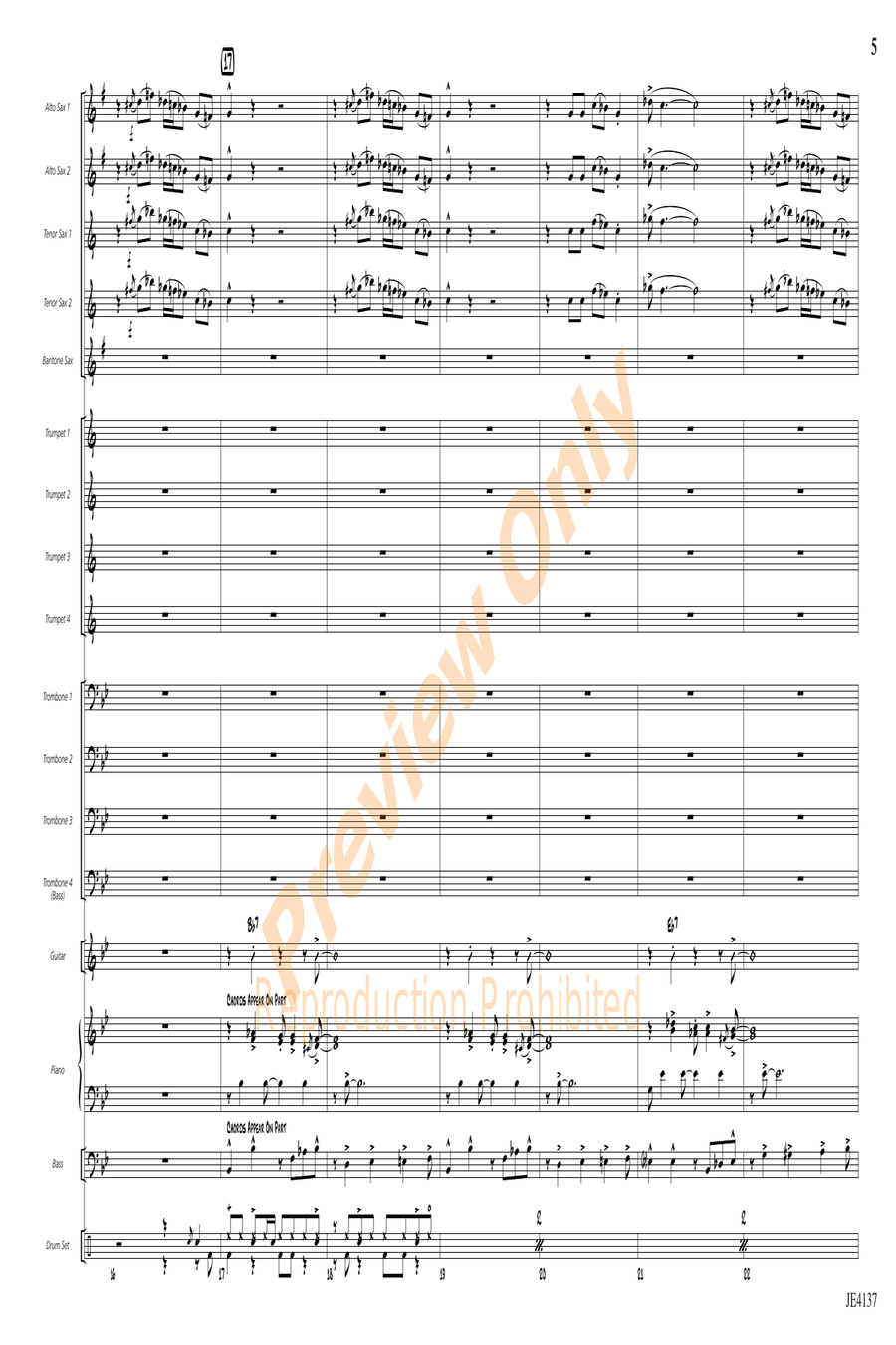 Feelin' the Funk Feelin' the Funk Jazz Ensemble scores gallery preview page 5