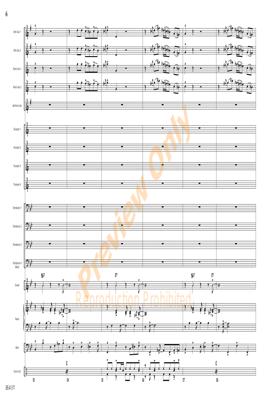 Feelin' the Funk Feelin' the Funk Jazz Ensemble scores gallery preview page 6