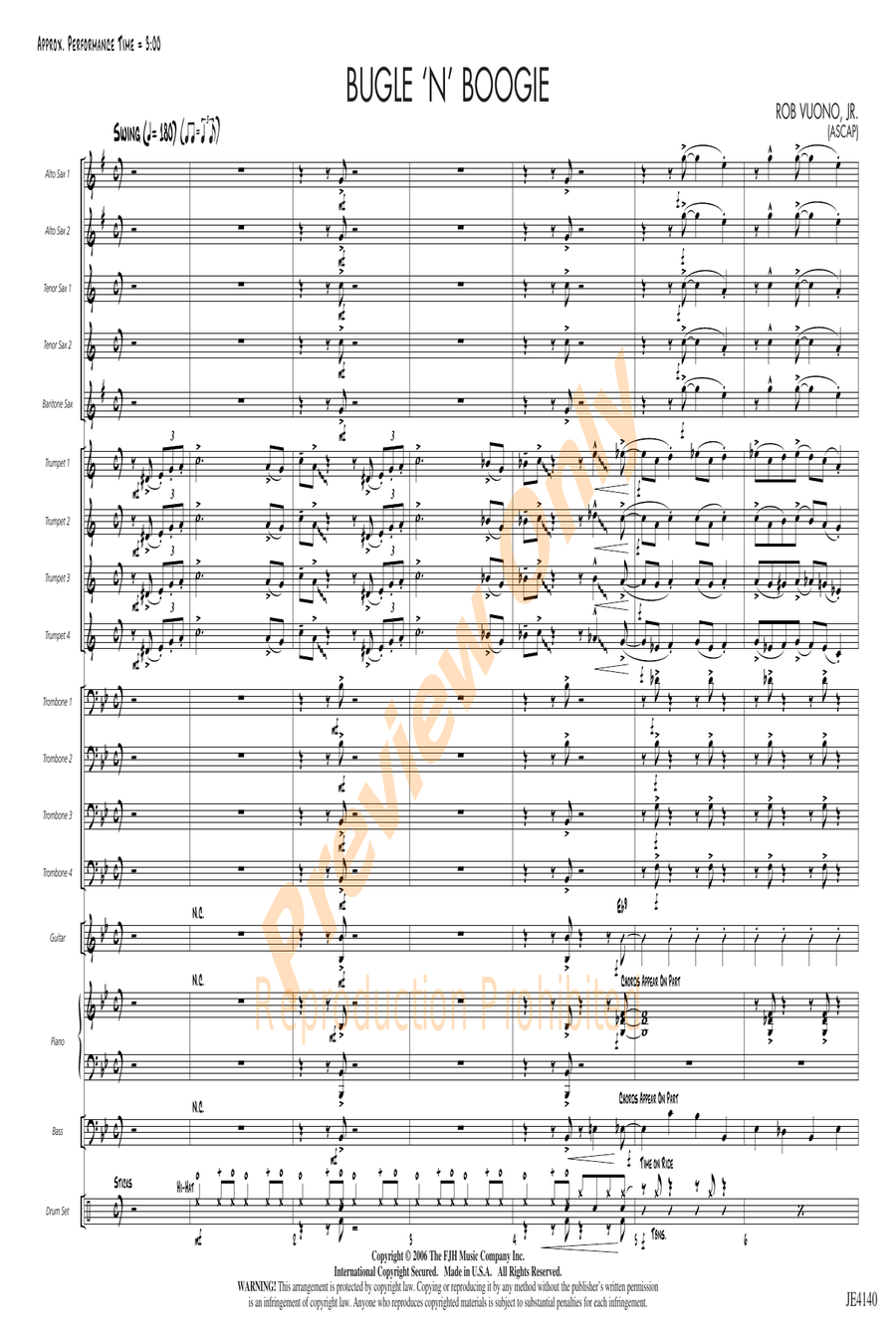 Bugle 'n' Boogie Bugle 'n' Boogie Jazz Ensemble scores gallery preview page 4