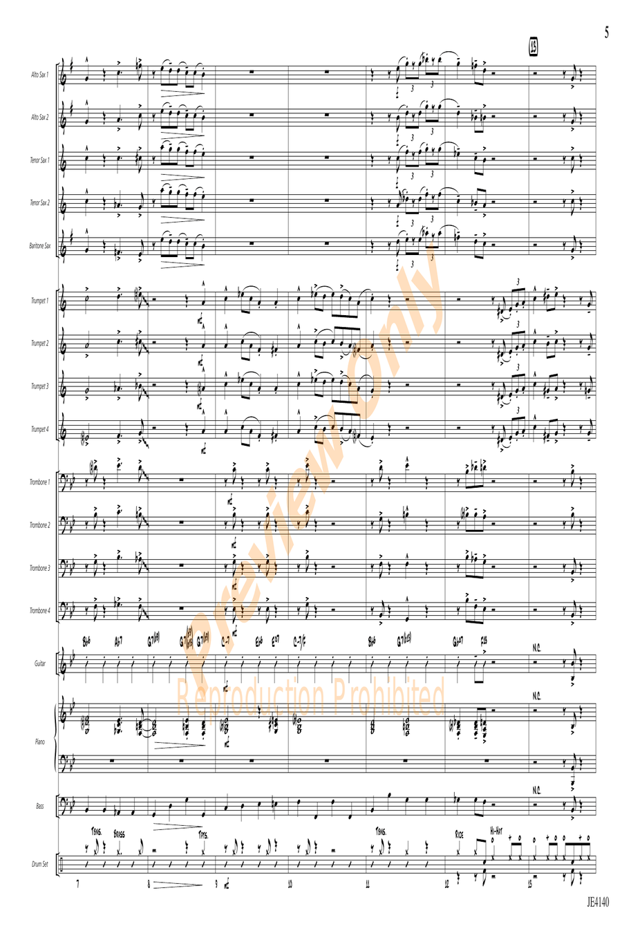 Bugle 'n' Boogie Bugle 'n' Boogie Jazz Ensemble scores gallery preview page 5