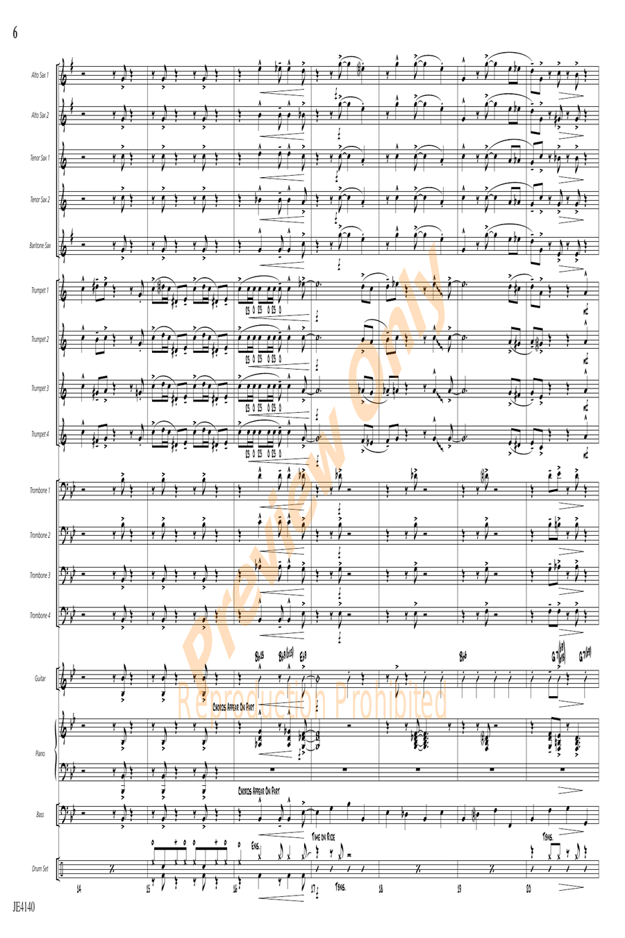 Bugle 'n' Boogie Bugle 'n' Boogie Jazz Ensemble scores gallery preview page 6