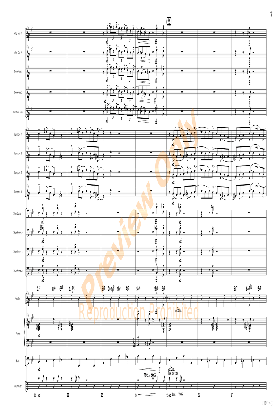 Bugle 'n' Boogie Bugle 'n' Boogie Jazz Ensemble scores gallery preview page 7