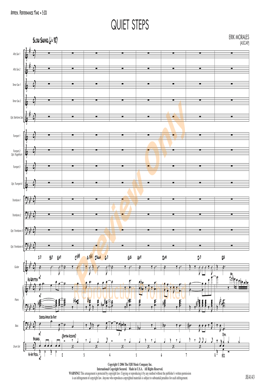 Quiet Steps Quiet Steps Jazz Ensemble scores gallery preview page 3