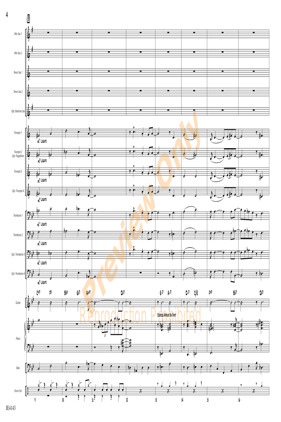 Quiet Steps Quiet Steps Jazz Ensemble scores gallery preview page 4