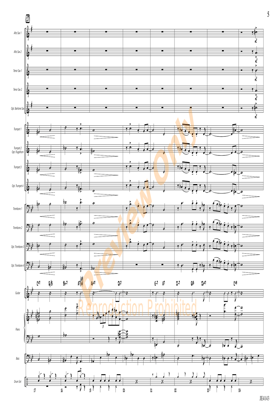 Quiet Steps Quiet Steps Jazz Ensemble scores gallery preview page 5