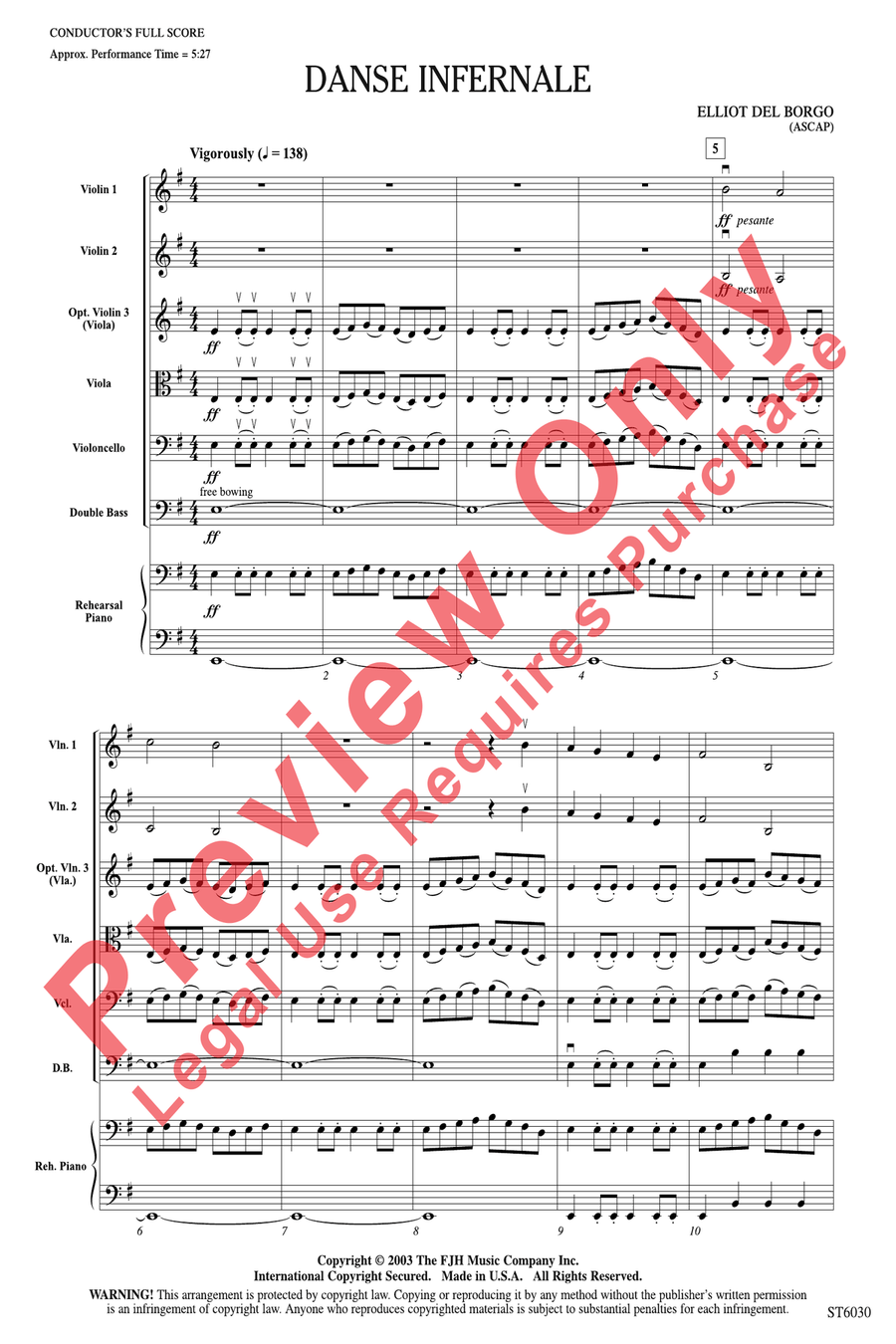 Danse Infernale Danse Infernale String Orchestra scores gallery preview page 3