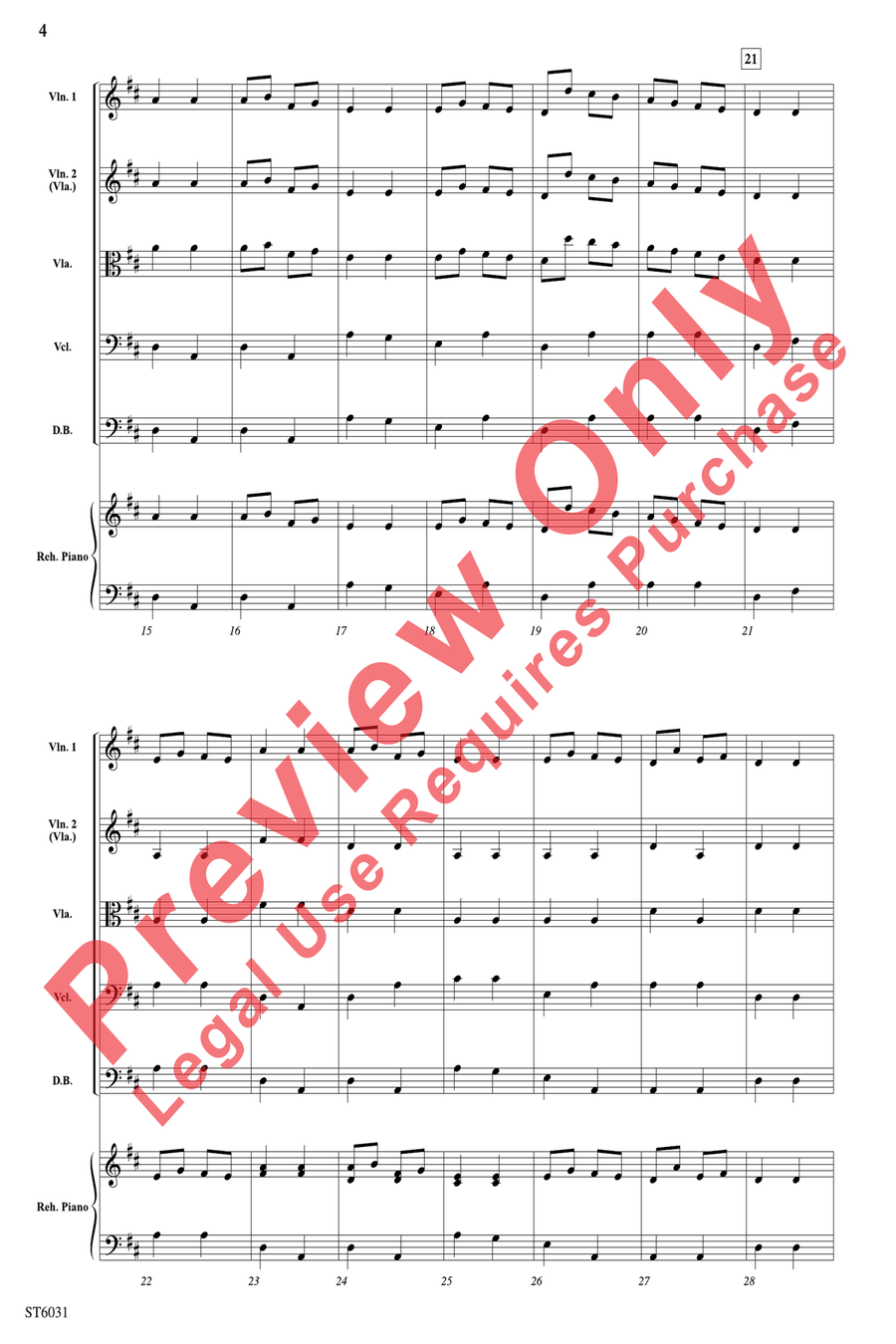 Yes! I Can Can String Orchestra scores gallery preview page 4