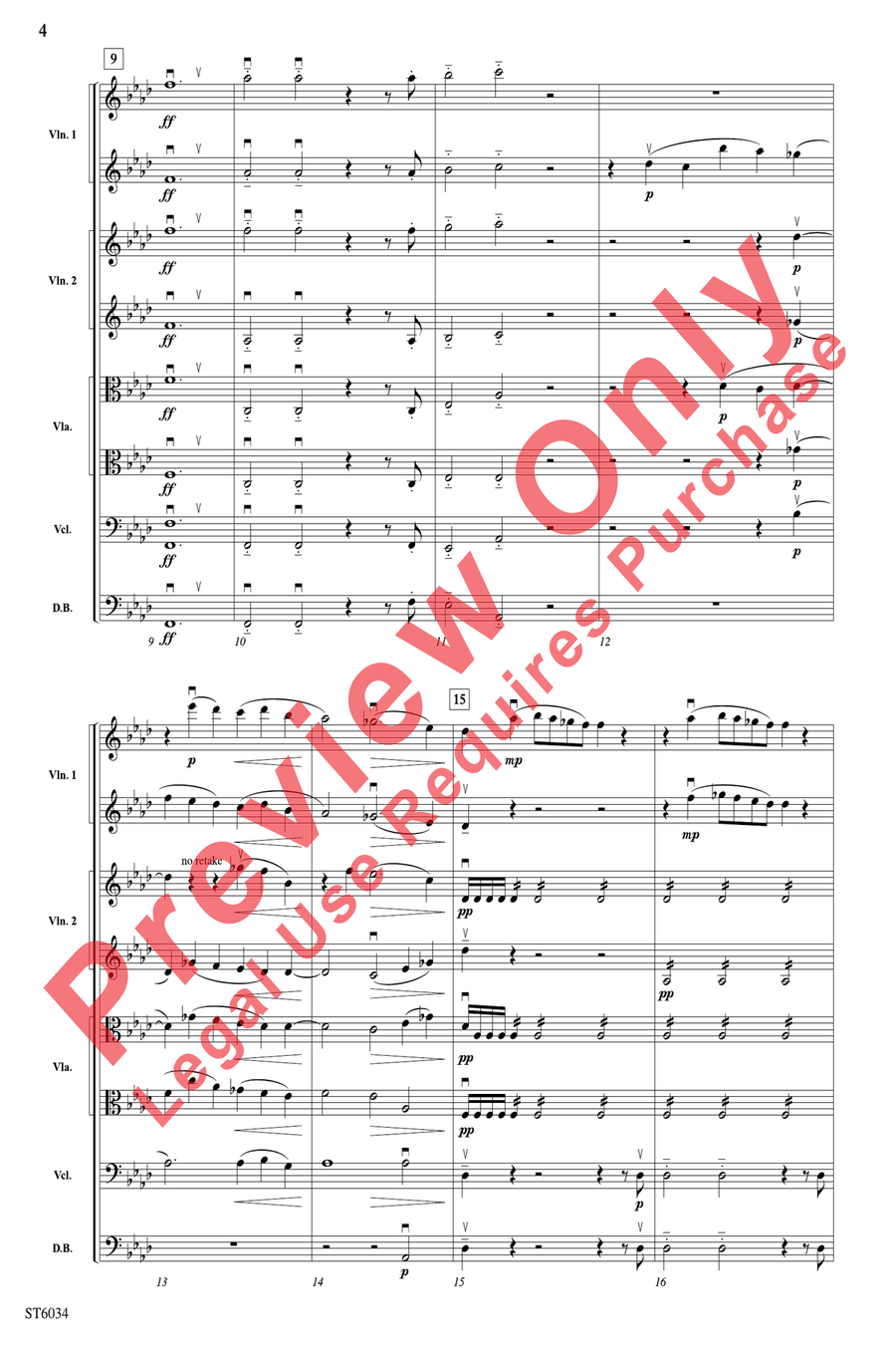 Egmont Overture Egmont Overture String Orchestra scores gallery preview page 4