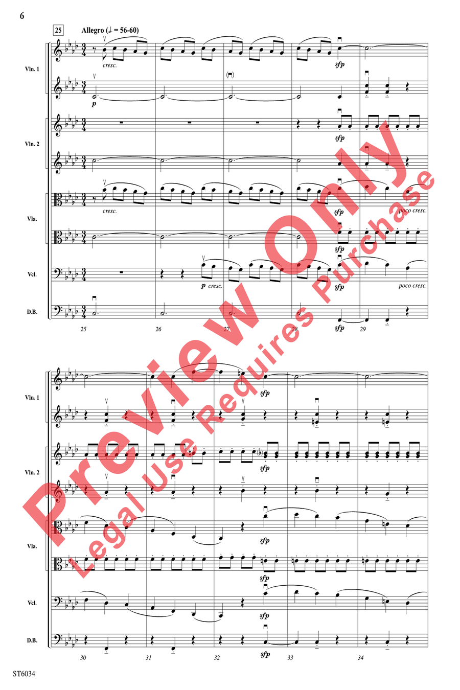 Egmont Overture Egmont Overture String Orchestra scores gallery preview page 6