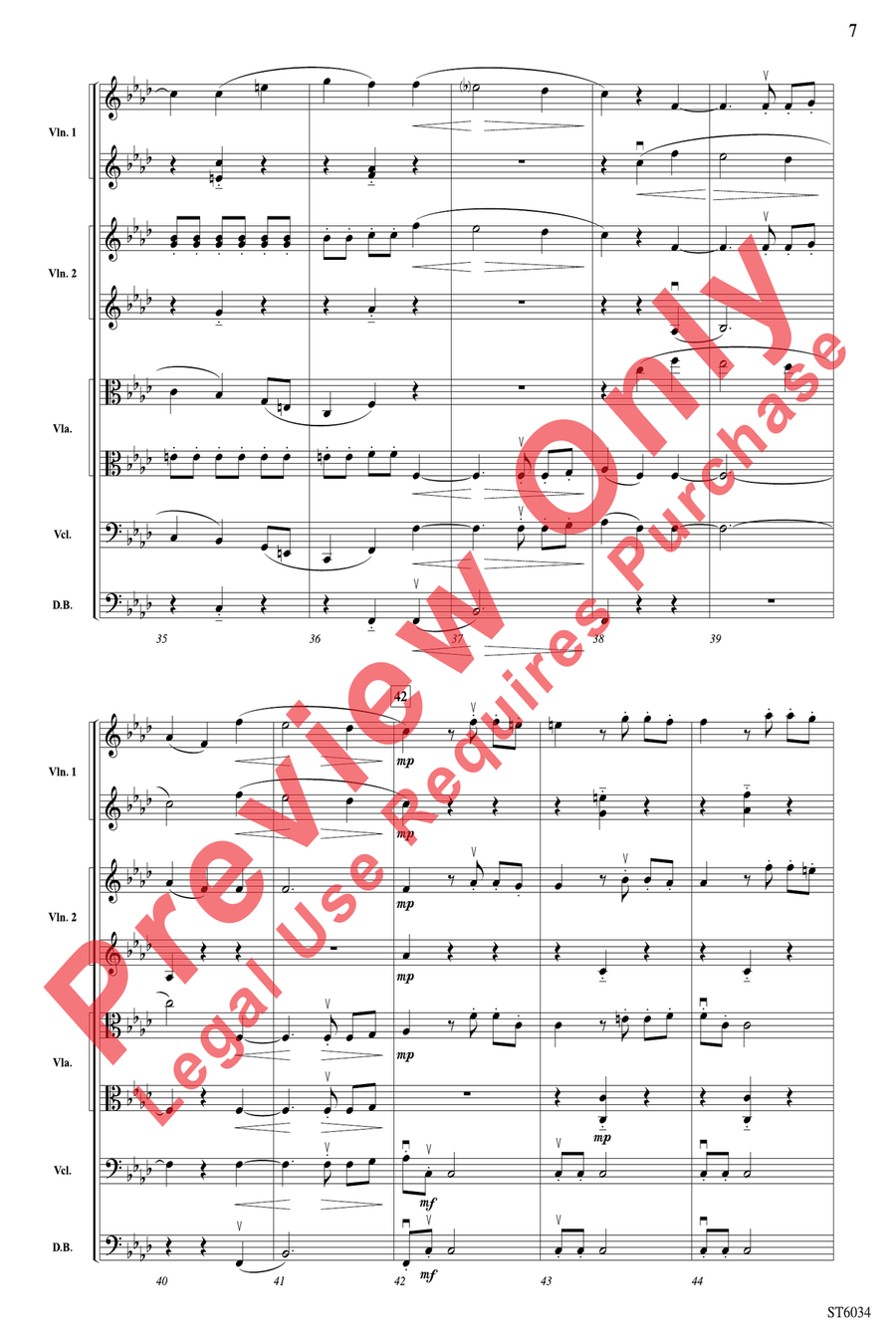 Egmont Overture Egmont Overture String Orchestra scores gallery preview page 7