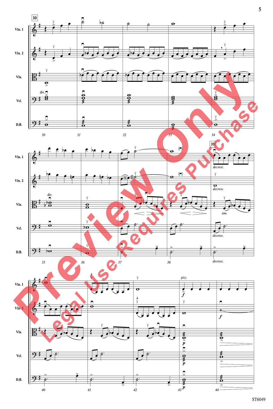 The Odyssey The Odyssey String Orchestra scores gallery preview page 5