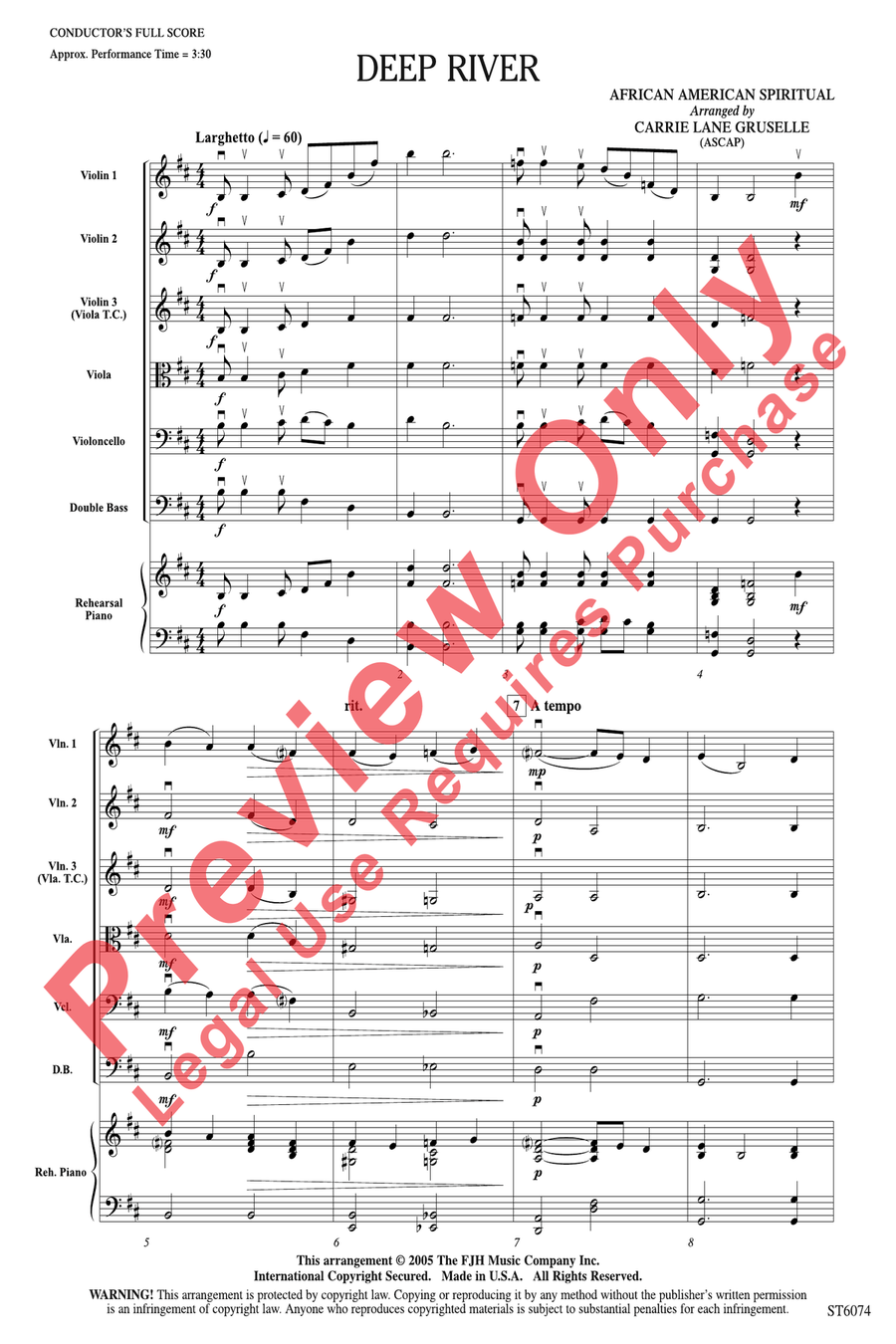 Deep River Deep River String Orchestra scores gallery preview page 3