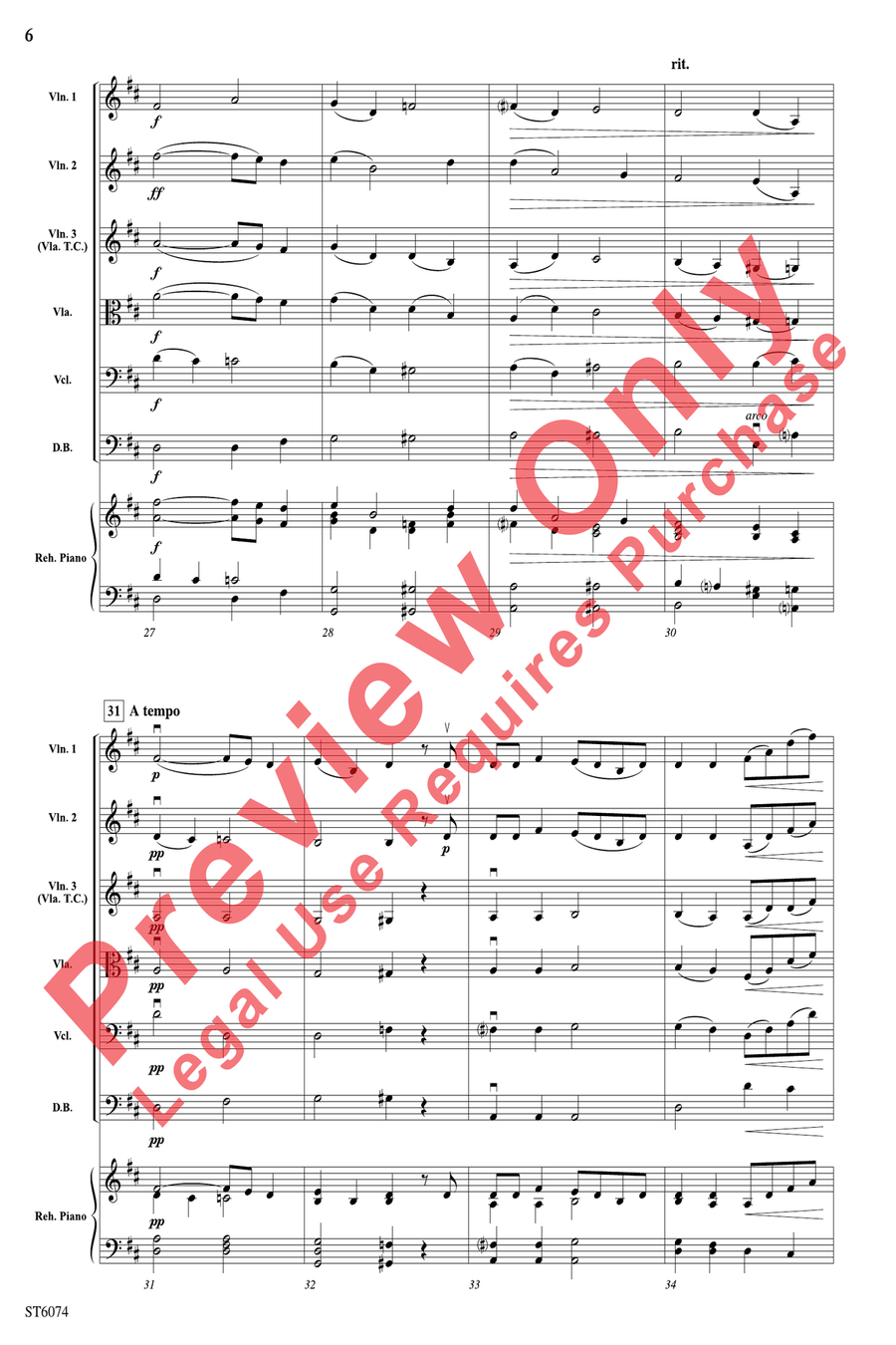 Deep River Deep River String Orchestra scores gallery preview page 6