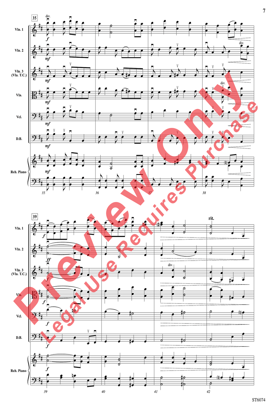 Deep River Deep River String Orchestra scores gallery preview page 7