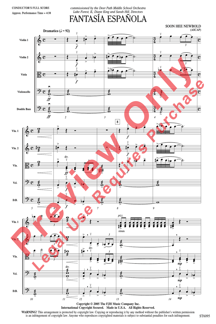 Fantasía española String Orchestra scores gallery preview page 3