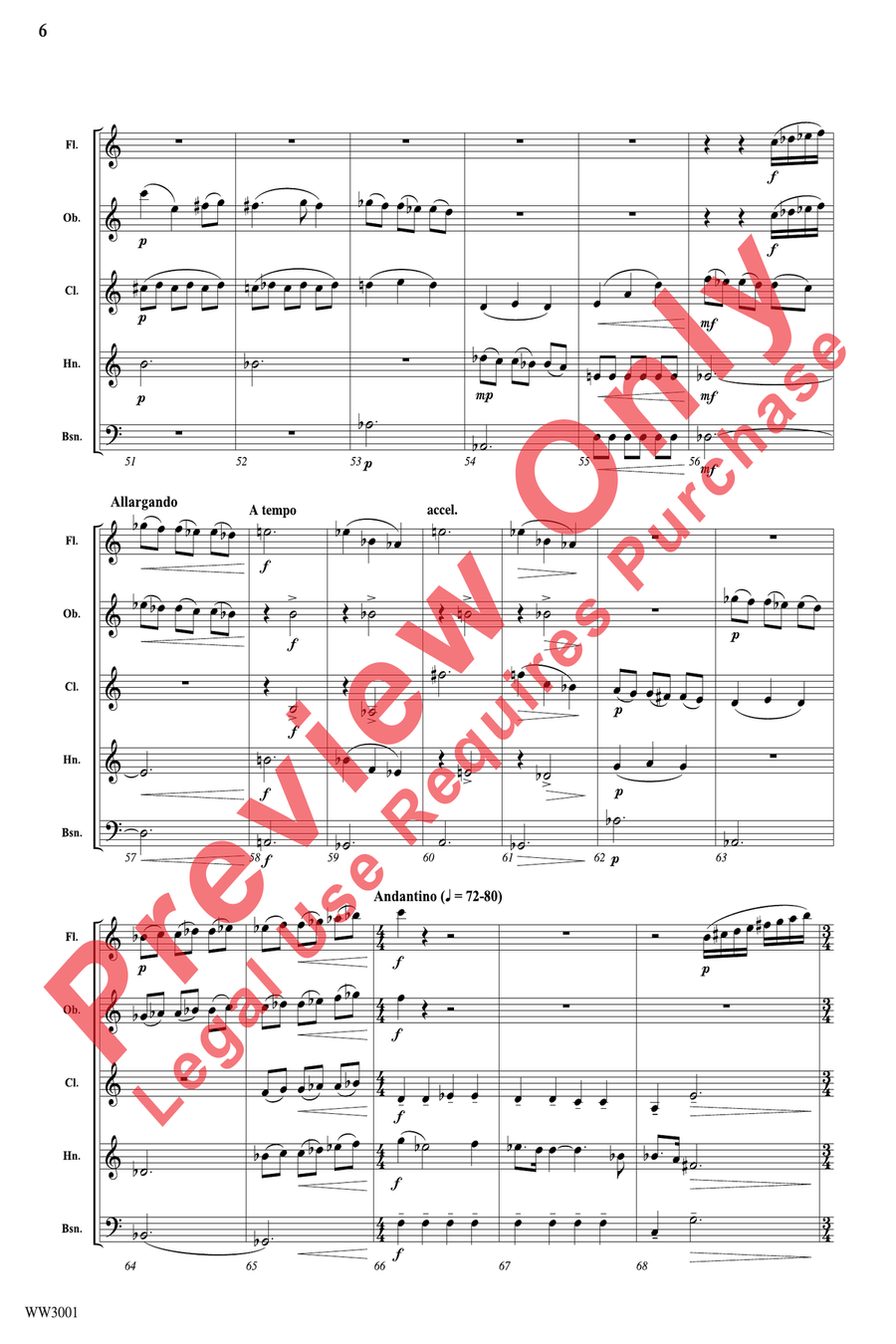 Serenade Serenade Woodwind Quintet scores gallery preview page 6
