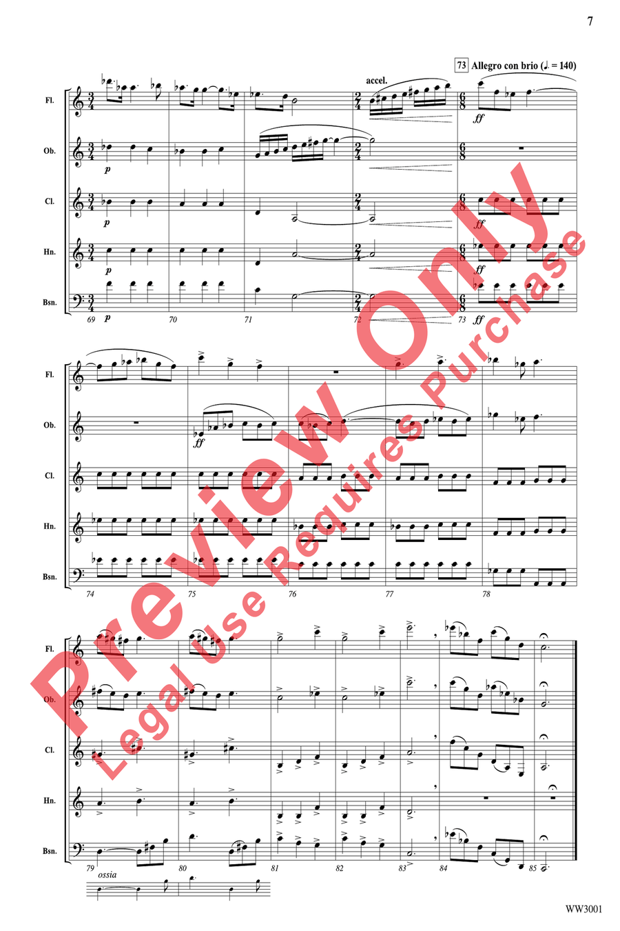 Serenade Serenade Woodwind Quintet scores gallery preview page 7