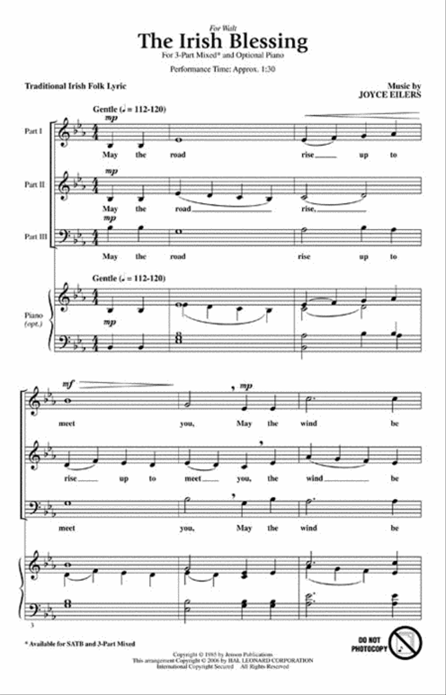The Irish Blessing The Irish Blessing 3-Part scores gallery preview page 2