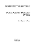 Deux Poemes de Lord Byron