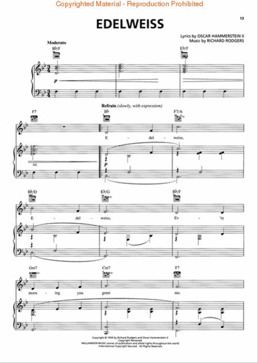The Sound of Music Vocal Selections – U.K. Edition Piano, Vocal scores gallery preview page 3