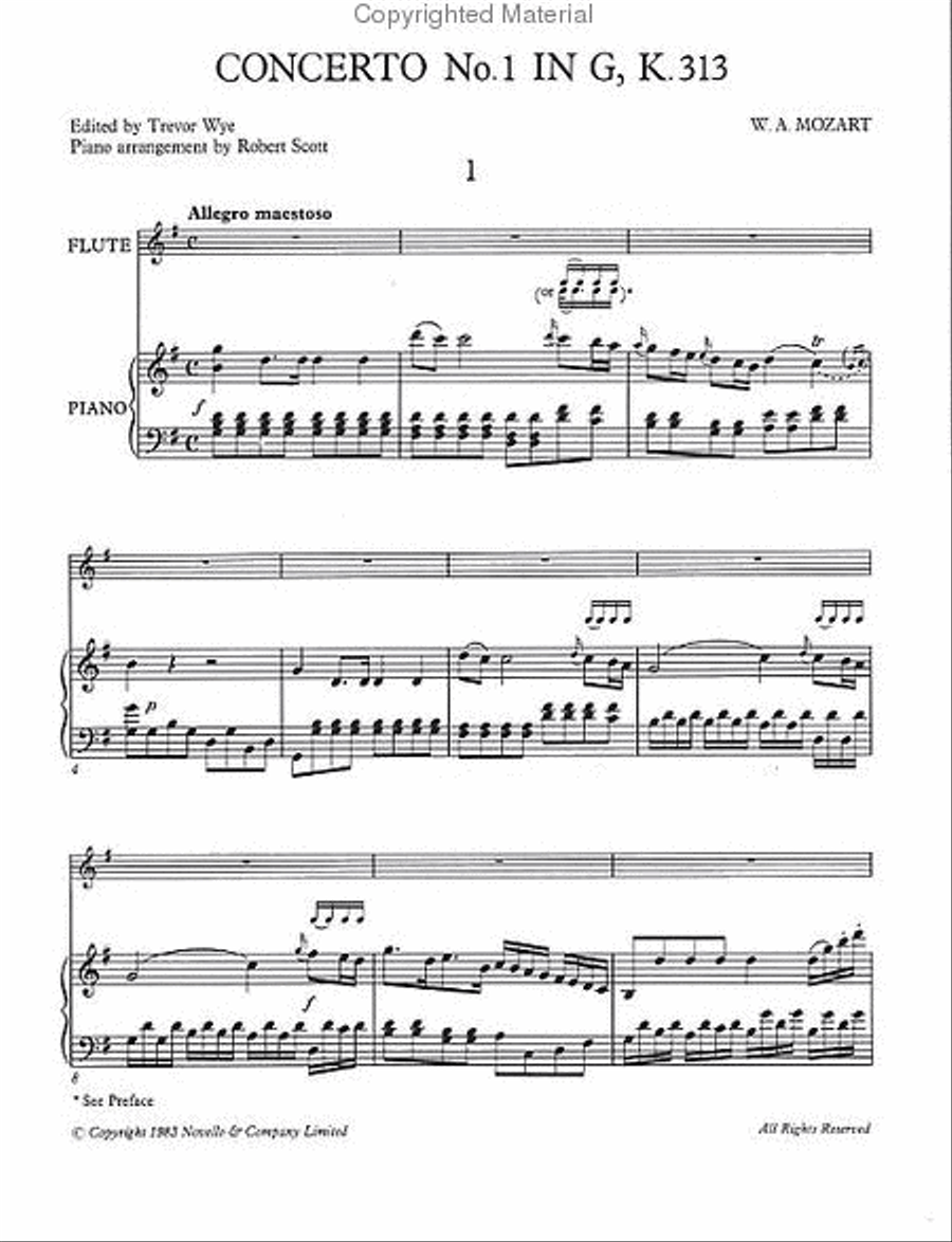 Concerto No. 1 in G, K.313 Flute Solo scores gallery preview page 2