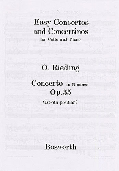 Oskar Rieding: Concerto In B Minor Op.35 (Cello And Piano)