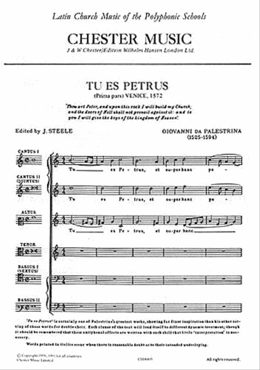 Tu es Petrus Tu es Petrus SSATBB scores gallery preview page 1