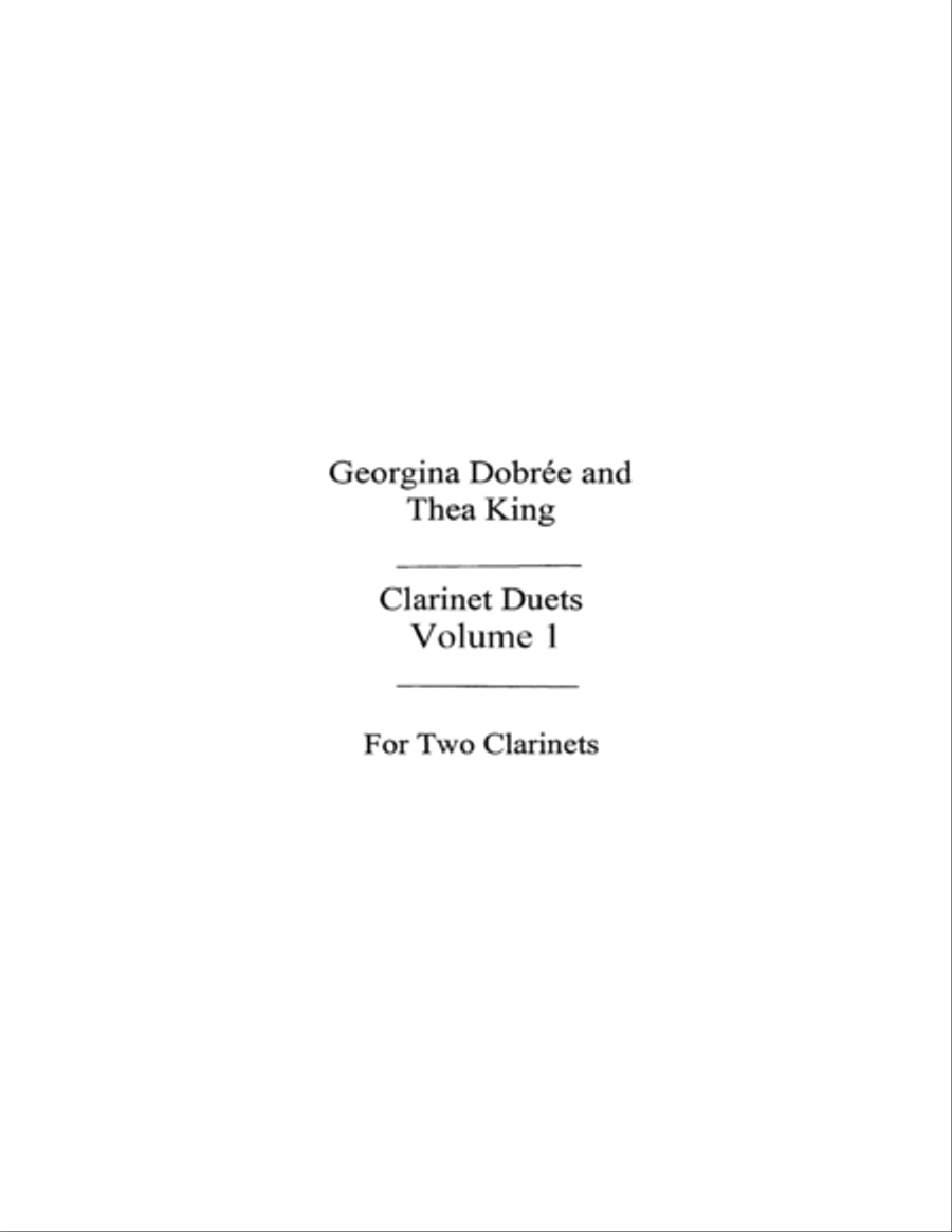 Clarinet Duets – Volume 1 Clarinet Duet scores gallery preview page 1