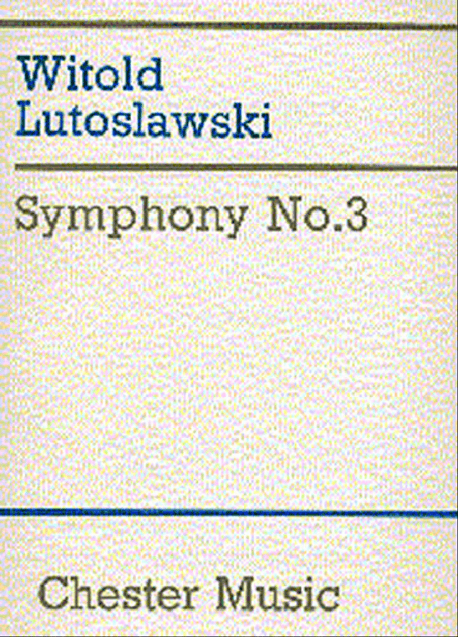 Symphony No. 3 Symphony No. 3 Orchestra scores gallery preview page 1