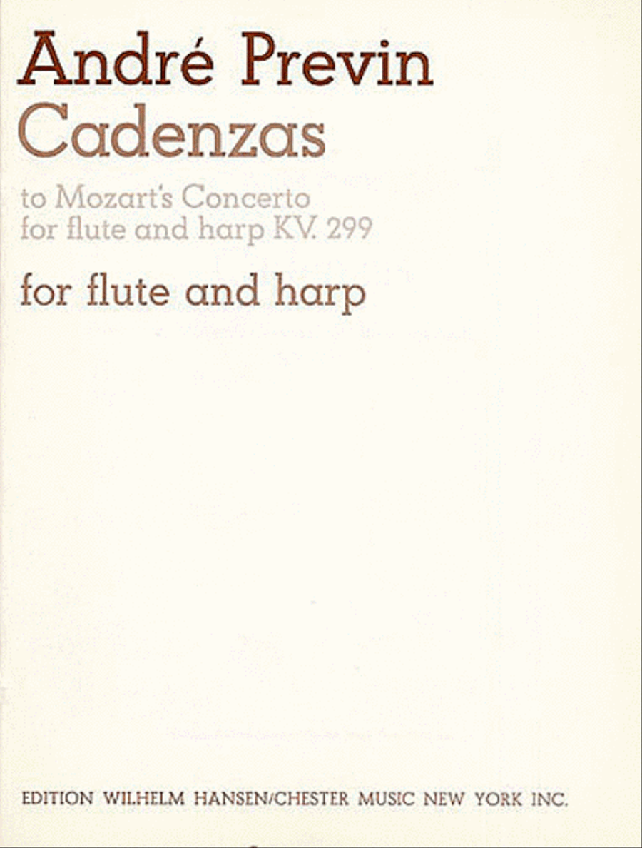 W.A. Mozart/Andre Previn: Cadenzas (Concerto For Flute And Harp K.299) Flute scores gallery preview page 1