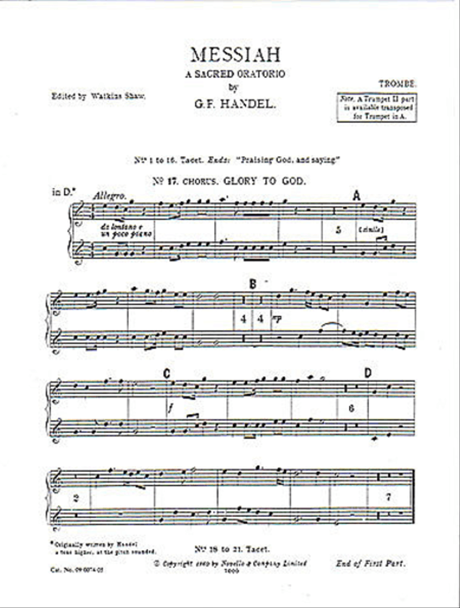 Messiah Choir scores gallery preview page 1