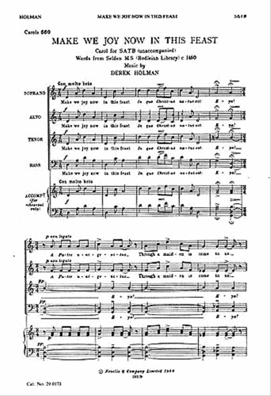 Make We Joy Now in This Feast 4-Part scores gallery preview page 1