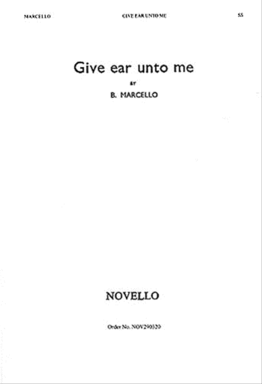 Give Ear Unto Me Choir scores gallery preview page 1