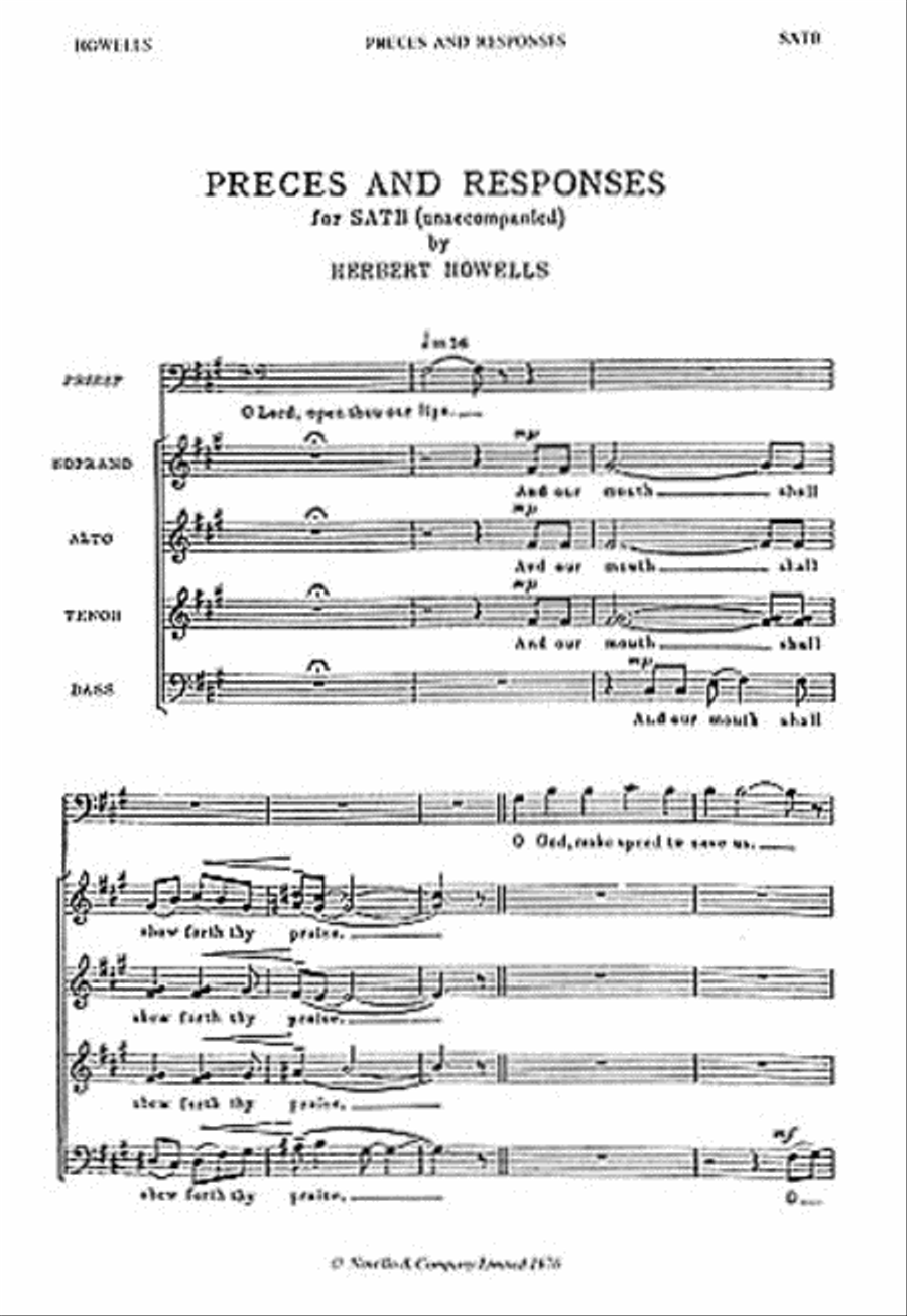 Preces and Responses Preces and Responses 4-Part scores gallery preview page 1