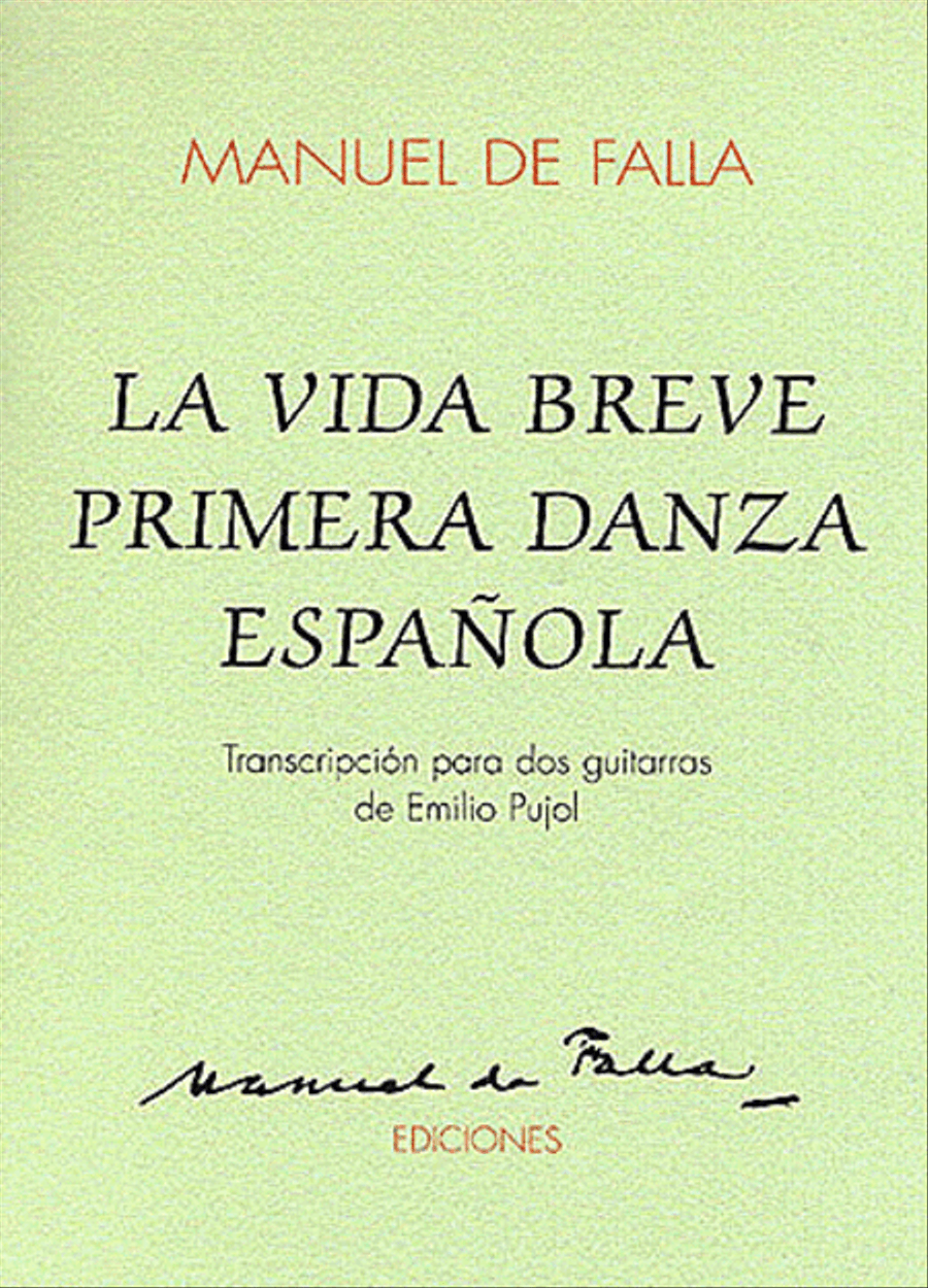 Danza Espanola 1 from Vida Breve Acoustic Guitar scores gallery preview page 1
