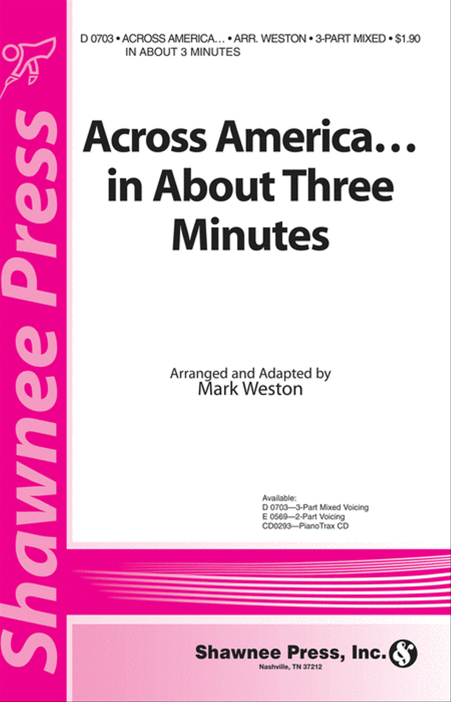 Across America&in About Three Minutes 3-part Mixed Choir scores gallery preview page 1