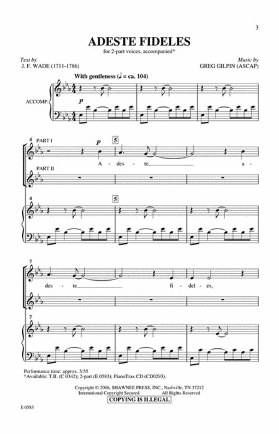 Adeste Fideles 2-part Adeste Fideles 2-part 2-Part scores gallery preview page 2