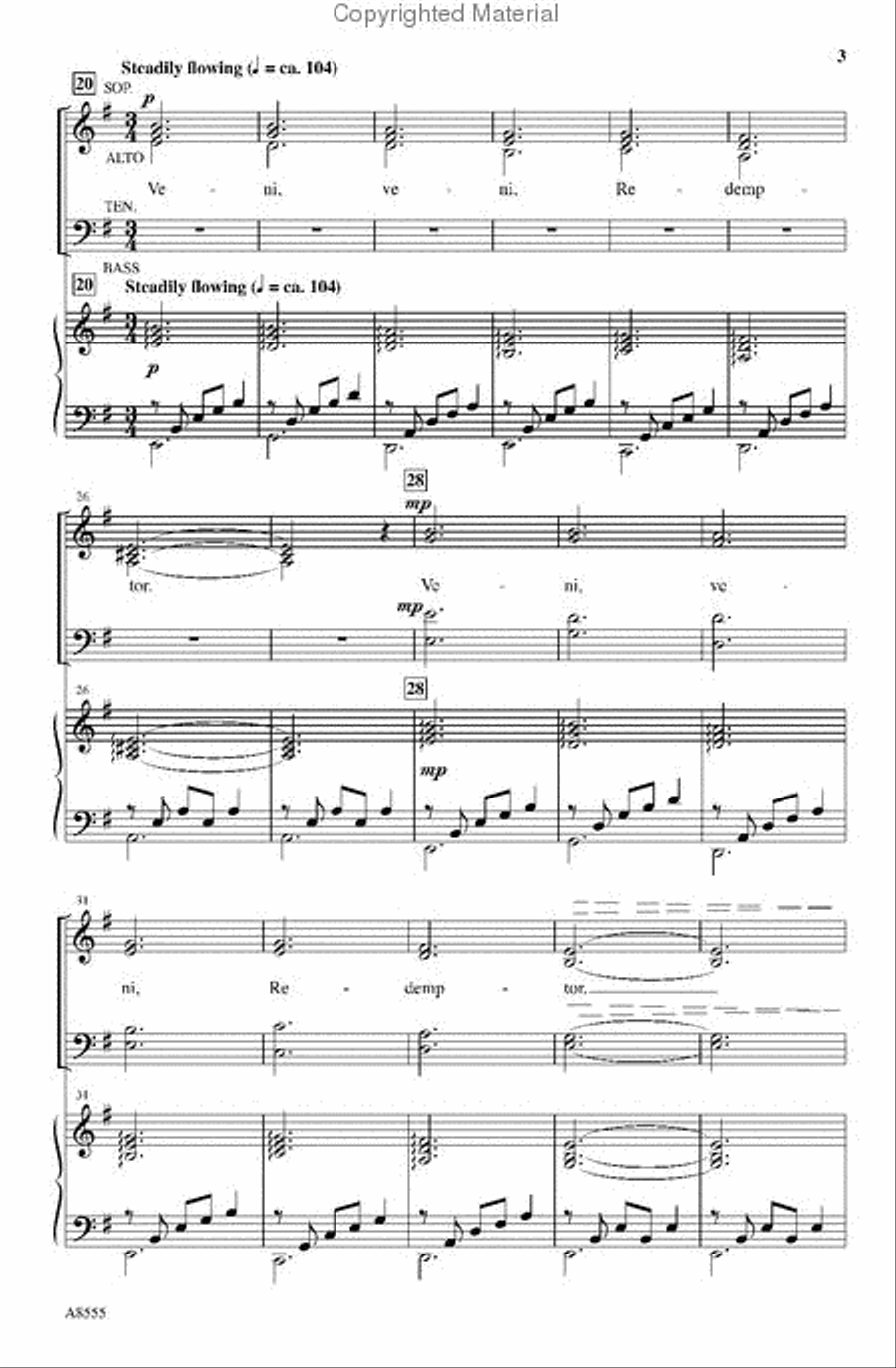 Advent Cry (from The Winter Rose) 4-Part scores gallery preview page 3